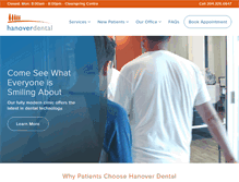 Tablet Screenshot of hanoverdentalclinic.ca